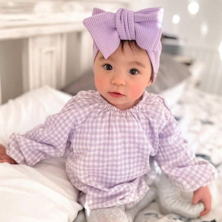 OVERSIZED TOPKNOT - WAFFLE LILAC