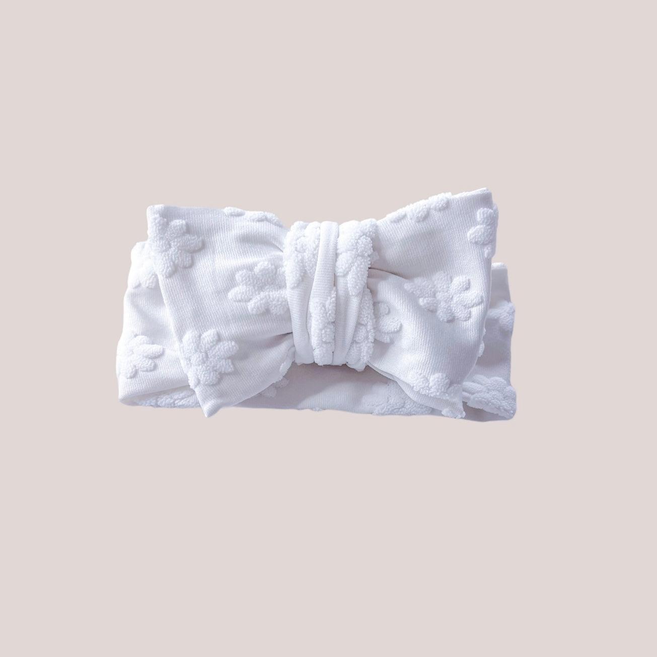 OVERSIZED TOPKNOT - DAISY DREAM WHITE - adorablethelabel