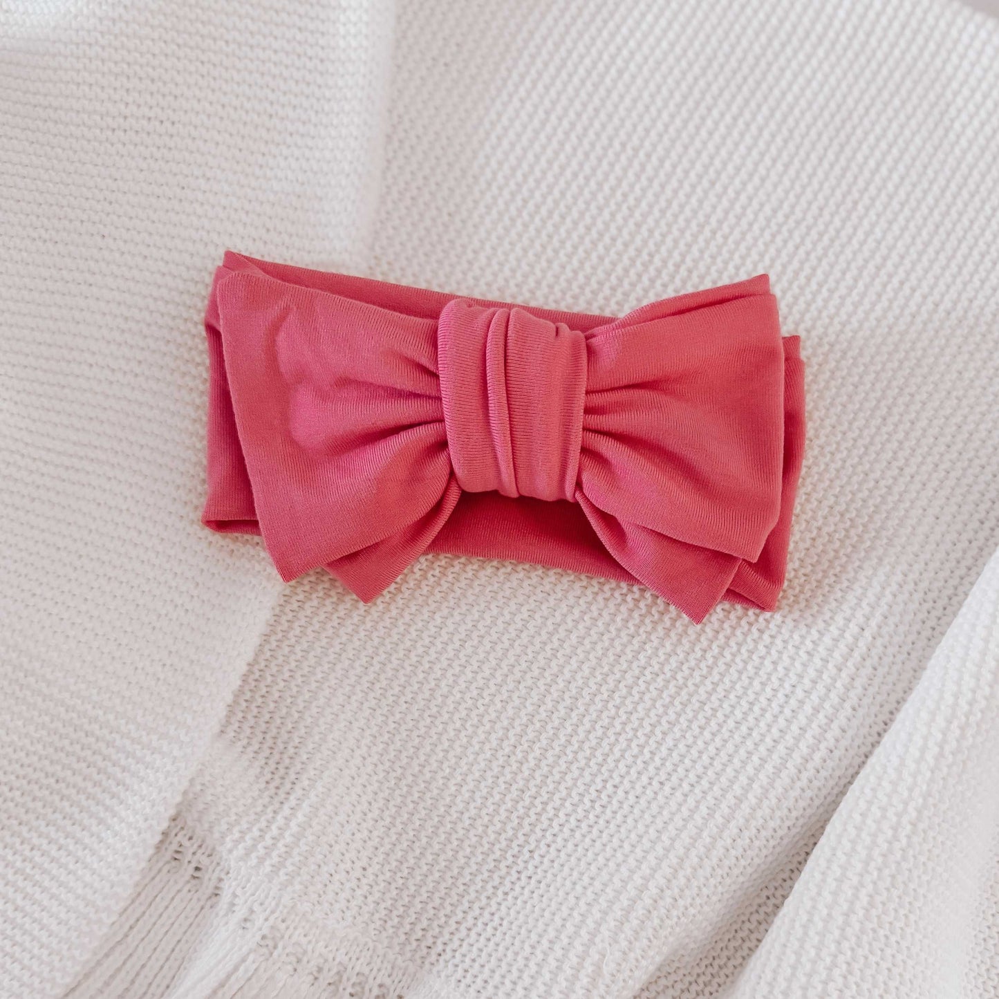 OVERSIZED TOPKNOT - CORAL