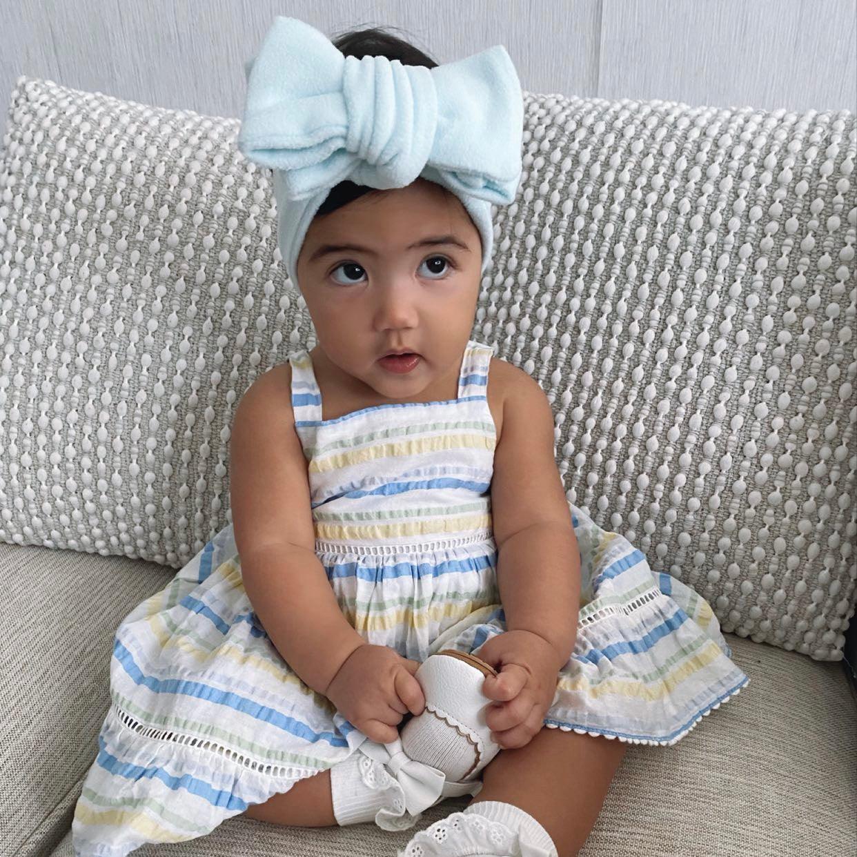 OVERSIZED TOPKNOT - CLOUD SKY BLUE - adorablethelabel