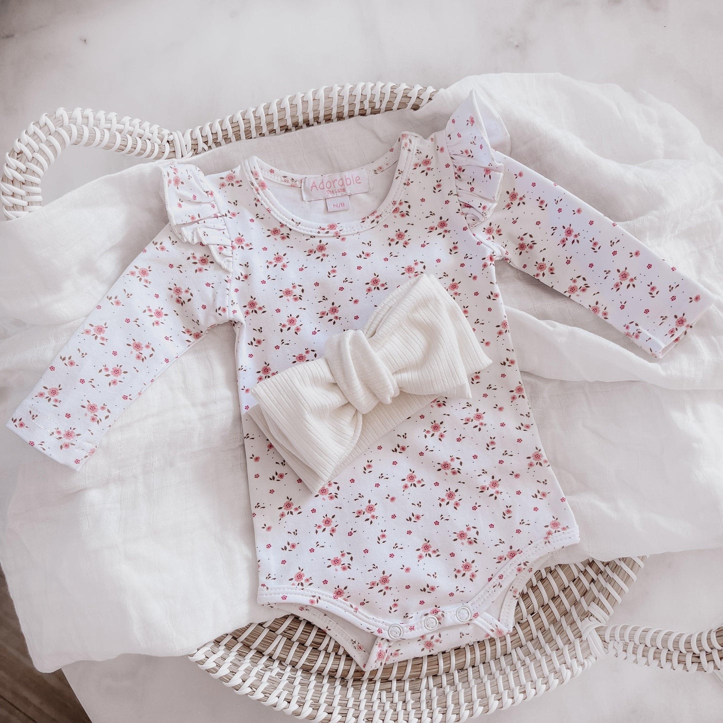 OVERSIZED TOPKNOT - POINTELLE MILK WHITE - adorablethelabel