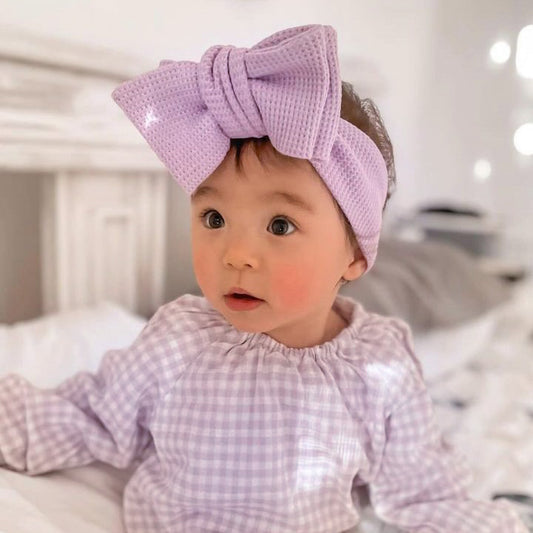 OVERSIZED TOPKNOT - WAFFLE LILAC