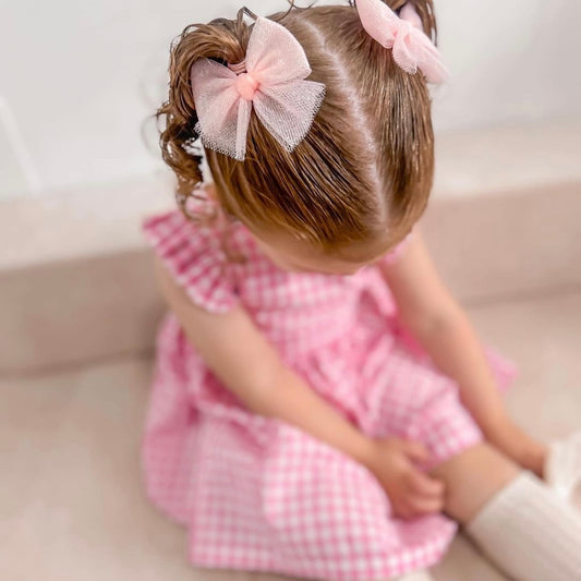 Petite Maison Kids Girl's Eva Pink Tulle Hair Bow