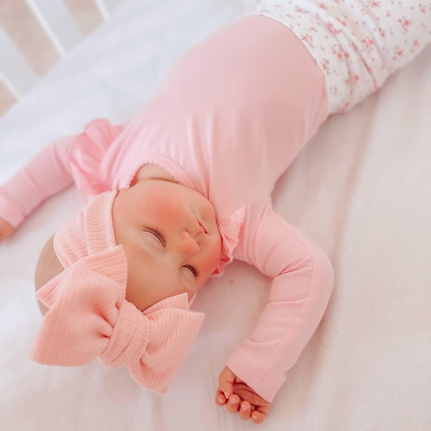 OVERSIZED TOPKNOT - POINTELLE ROSA - adorablethelabel