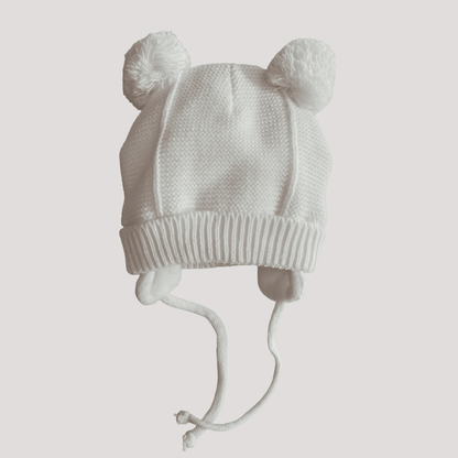 POM POM BEANIE - MILK WHITE - adorablethelabel