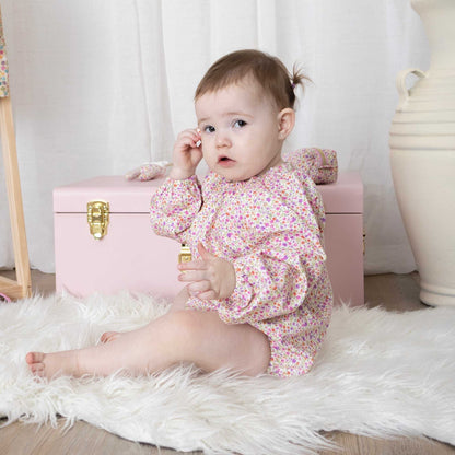 LONG SLEEVE PUFF ROMPER - ENCHANTED GARDEN
