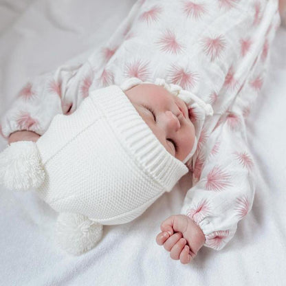 POM POM BEANIE - MILK WHITE - adorablethelabel
