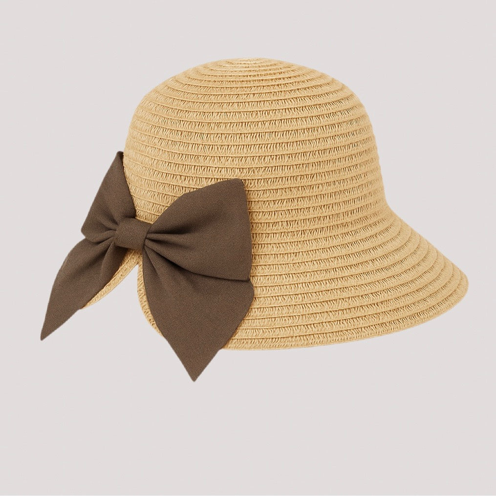BOW STRAW SUN HAT