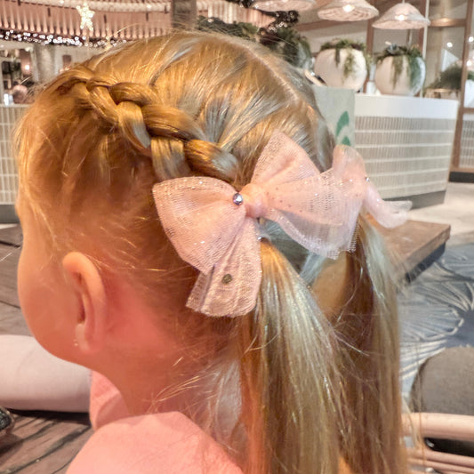 MINI BOWS - PINK GLITZ