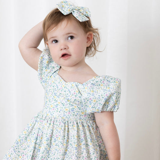 THE LITTLE ELLA DRESS - PASTEL PETALS
