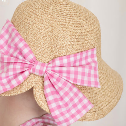 BOW STRAW SUN HAT