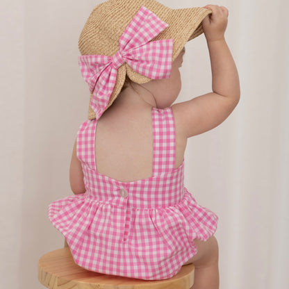 ROMPER - PINK GINGHAM