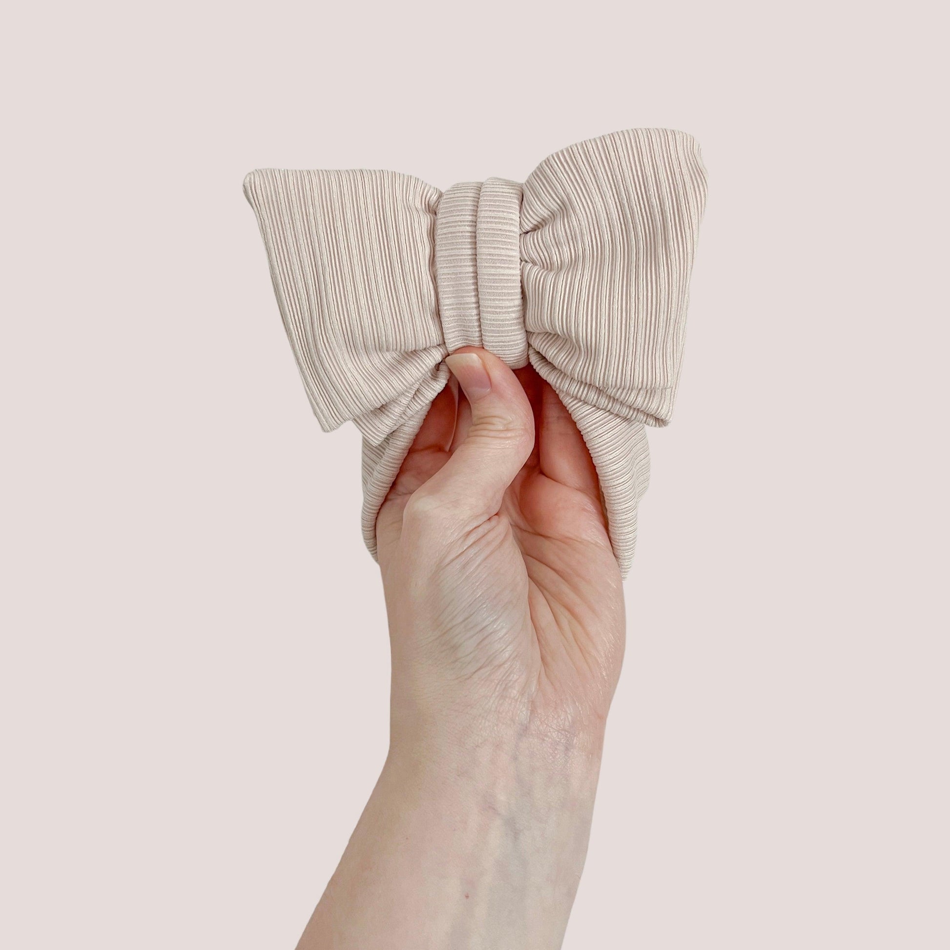OVERSIZED TOPKNOT - CREPE OATMEAL - adorablethelabel