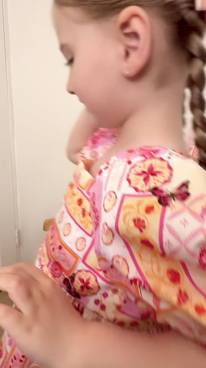 THE LITTLE VILLA ROSA BOW DRESS