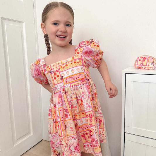 THE LITTLE VILLA ROSA BOW DRESS