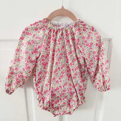 LONG SLEEVE PUFF ROMPER - WILDFLOWER HAZE